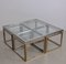 Large Coffee Table in Brass and Chrome with Nesting Tables from Maison Charles, 1960s, Set of 5 5