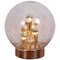 Lámpara de mesa grande en forma de globo de vidrio soplado de Doria Leuchten, años 70, Imagen 1