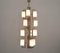 Large Brass and Iridescent Glass Chandelier, 1980s, Image 7