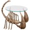 Brass Scorpion Coffee Table Attributed to Jacques Duval-Brasseur, 1970s 1