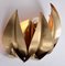 Large Brass Palm Tree Leaf Sconce or Wall Lamp, 1970s, Image 3