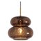 Pendant Lamp in Brown and Bubble Glass by Carl Fagerlund for Orrefors, 1960s 1