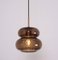Pendant Lamp in Brown and Bubble Glass by Carl Fagerlund for Orrefors, 1960s 2