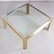Coffee Table in Brass and Chrome, 1970s 6