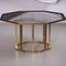 Large Octagonal Coffee Table in Massive Brass from Maison Jansen, 1960s 2