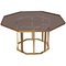 Large Octagonal Coffee Table in Massive Brass from Maison Jansen, 1960s, Image 1