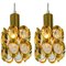 Brass and Glass Pendant Lamps, Austria, 1950s, Set of 2, Image 1