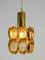 Brass and Glass Pendant Lamps, Austria, 1950s, Set of 2, Image 3