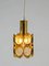 Brass and Glass Pendant Lamps, Austria, 1950s, Set of 2 4
