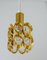 Brass and Glass Pendant Lamps, Austria, 1950s, Set of 2 2