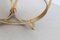 Round Brass Geometric Rings Coffee Table with Glass Top by Knut Hesterberg, 1970s 2