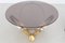 Round Brass Geometric Rings Coffee Table with Glass Top by Knut Hesterberg, 1970s 4