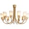 Large Italian Brass Chandelier with 12-Arms, 1960s 1