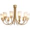 Large Italian Brass Chandelier with 12-Arms, 1960s, Image 1