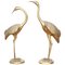 Large Brass Flamingos or Cranes, 1970s, Set of 2 1