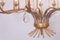 Large Gilded Metal Chandelier from a Villa in France, 1960s, Image 2