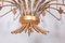 Lámpara de araña grande de metal dorado de France, años 60, Imagen 7