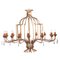 Large Gilded Metal Chandelier from a Villa in France, 1960s, Image 1
