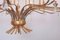 Lámpara de araña grande de metal dorado de France, años 60, Imagen 6