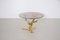 Brass Tree Sculpture Coffee Table with Round Glass Top, 1970s, Image 4