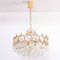 Gilded Brass and Glass Chandelier from Palwa, 1960s 5
