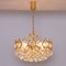 Gilded Brass and Glass Chandelier from Palwa, 1960s 2