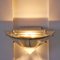 Brutalist Style Brass and Murano Glass Sconces, 1980s, Set of 6 2