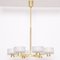 Italian Luxury Brass Chandelier with 6-Arms, 1960s, Image 4