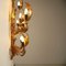 Große Blattgold Wandlampe, 1970er 3