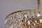 Large Gilded Brass and Crystal Glass Chandelier from Palwa, 1950s, Image 4