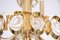Large Gilded Brass and Glass Chandelier from Palwa, 1960s, Image 6
