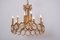 Large Gilded Brass and Glass Chandelier from Palwa, 1960s 8
