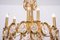 Large Gilded Brass and Glass Chandelier from Palwa, 1960s, Image 5