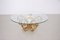 Large Italian Hollywood Regency Gilt Wrought Iron Coffee Table with Glass Top, 1960s 3