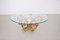 Large Italian Hollywood Regency Gilt Wrought Iron Coffee Table with Glass Top, 1960s, Image 3