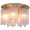 Large Flush Mount Chandelier with Glass Tubes and Brass Plate from Doria Leuchten, 1960s, Image 1
