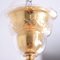 Lámpara de araña de latón dorado y cristal incrustado de Palwa, años 60, Imagen 6