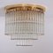 Vintage Glass and Brass Flush Mount Ceiling Lamp by Ernst Palme in the Style of Venini, Image 2