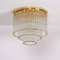 Vintage Glass and Brass Flush Mount Ceiling Lamp by Ernst Palme in the Style of Venini 7