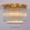 Vintage Glass and Brass Flush Mount Ceiling Lamp by Ernst Palme in the Style of Venini 4