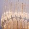 Large Murano Glass Quadriedri Spiral Chandelier with Gold-Plated Fixture, 1980s 5