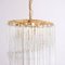 Large Murano Glass Quadriedri Spiral Chandelier with Gold-Plated Fixture, 1980s 4