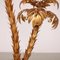 Large Gilt Metal Two-Trunk Palm Tree Floor Lamp by Hans Kögl, 1970s 4