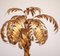 Large Gilt Metal Two-Trunk Palm Tree Floor Lamp by Hans Kögl, 1970s 3