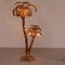 Large Gilt Metal Two-Trunk Palm Tree Floor Lamp by Hans Kögl, 1970s 6