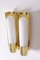 Brass and Glass Wall Lights or Sconces from Glashütte Limburg, 1970s, Set of 2 5
