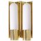 Brass and Glass Wall Lights or Sconces from Glashütte Limburg, 1970s, Set of 2, Image 1