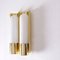 Brass and Glass Wall Lights or Sconces from Glashütte Limburg, 1970s, Set of 2, Image 6