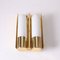 Brass and Glass Wall Lights or Sconces from Glashütte Limburg, 1970s, Set of 2 4
