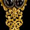 Antique Swiss 18k Gold, Diamond & Garnet Set Watch Chatelaine, 1870s 18
